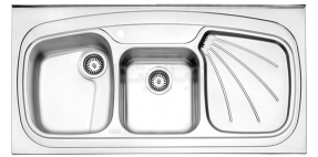 سینک استیل البرز مدل 614 روکار چپ