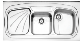 سینک استیل البرز مدل 614 روکار راست